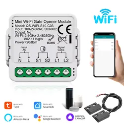 Smart WiFi Zigbee Garage Door Opener - Voice - Controlled Gate Module (2.4G WiFi)
