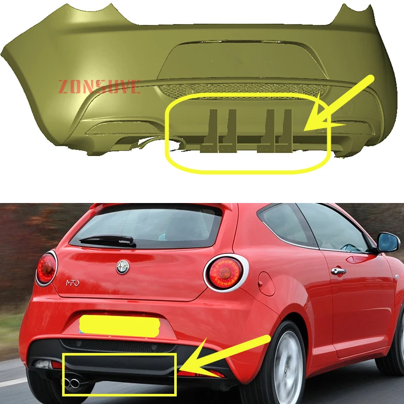 For Alfa Romeo Mito 20092015 Year Rear Diffuser Bumper Lips Protector