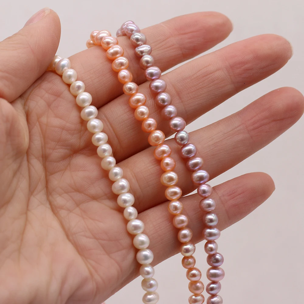 4-5mm Natural Freshwater Pearl Potato Shape Loose Spacing High-quality Pearl Beads Jewelry Making DIY Necklaces Earrings Gift