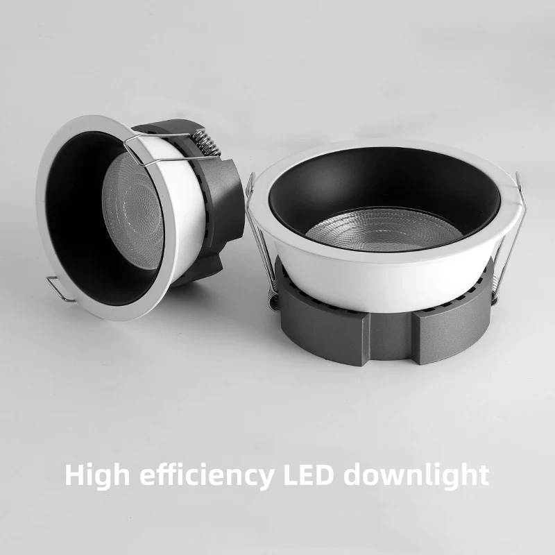 매입형 눈부심 방지 LED 통 디밍 가능 AC 85-265V 천장 조명 스포트라이트 12W 15W 18W 24W 가족 거실 침실 조명