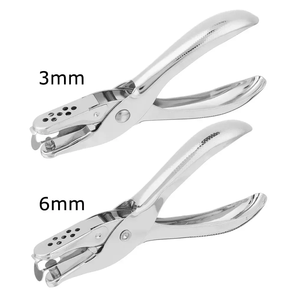 3/6mm Handhold Single Hole Punch Metal Puncher Tools for Scrapbooking Earring Necklace Cards School Stationery Office Supplies