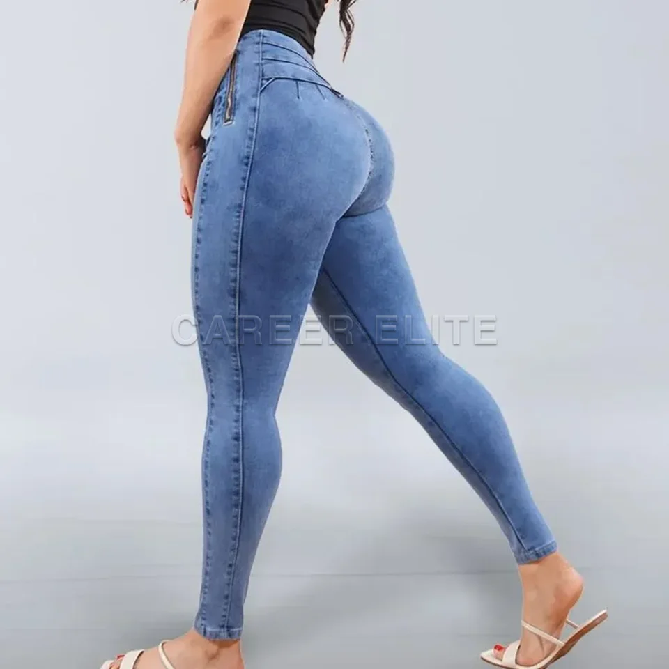 Faux Jean Extensible Leggings Faux Jean Taille Haute Pour Femme - Confortables Et Extensibles Pour Sport Ou Quotidien Legging Femme