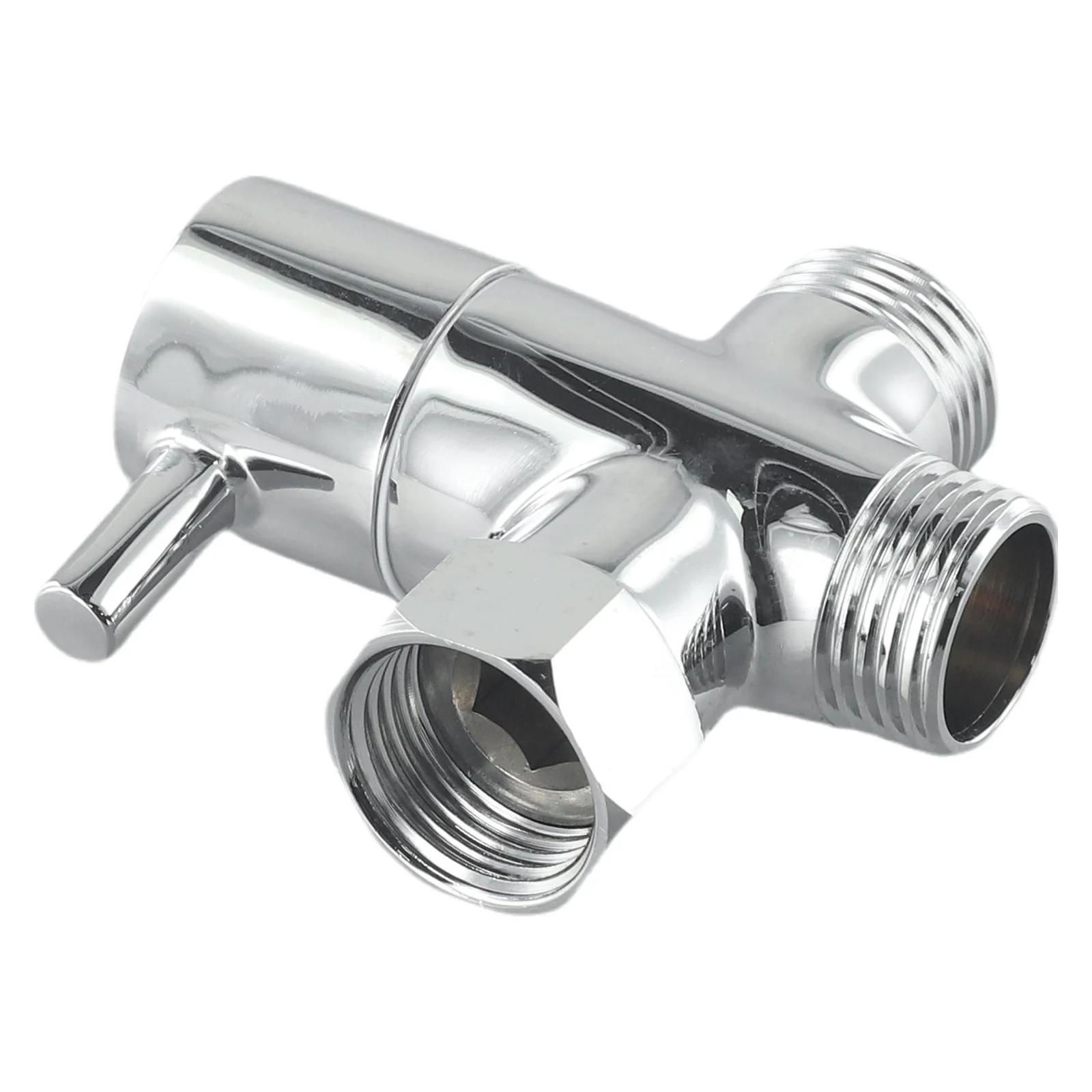 

Diverter Valve Brass Diverter Valve T Adapter Converter Chrome Plated 3 Way Water Distribution 1/2in Connection