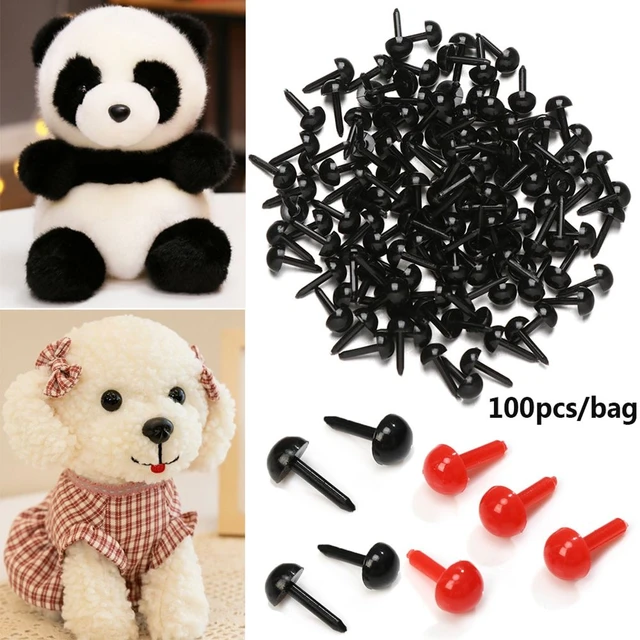 100PCS Safety Noses for Amigurumi, Plastic Animal Safety Noses with Washers  Doll Noses for Crochet Stuffed Animal Safety Noses for Puppet Plush Toy (5