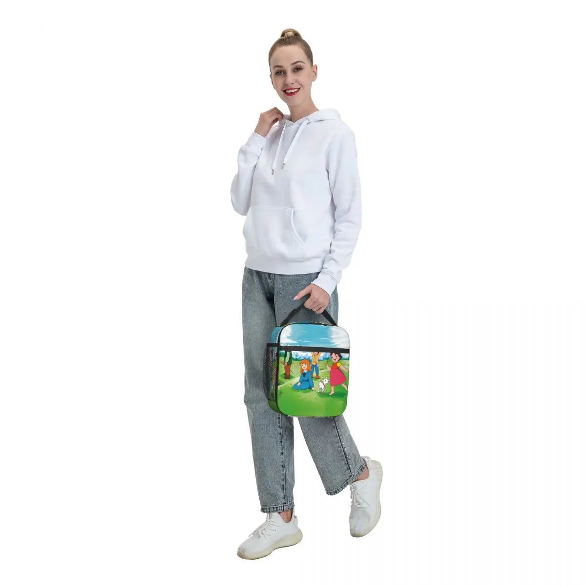 Heidi Peter And Grandpa Insulated Lunch Bag Leakproof Cartoon Goat Alps Girl Anime Cooler Thermal Lunch Tote Kid School Children