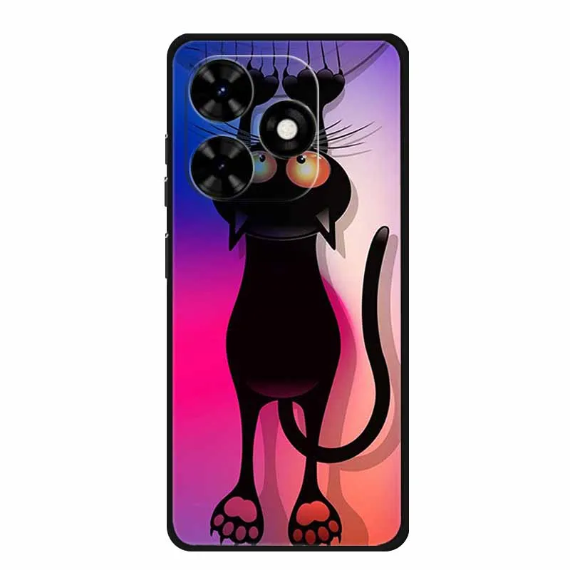 Luxury TPU Silicone Soft Back Cover with Floral Design - Shockproof Phone Case