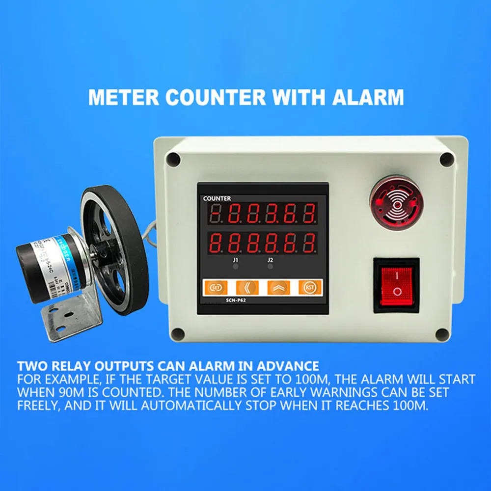 스마트 길이 계량기 롤러형 전기 케이블, 컨트롤러 포함 전자 디지털 디스플레이, 길이 상하 카운터 Scn-P61
