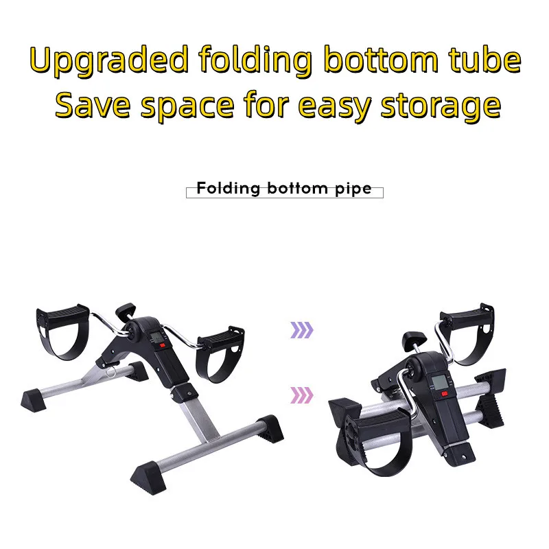 Multifunctional Pedals Exercise Bike Portable Elderly Rehabilitation Leg Arm Trainer Home Mini Folding Exercise Bike Leg Trainer