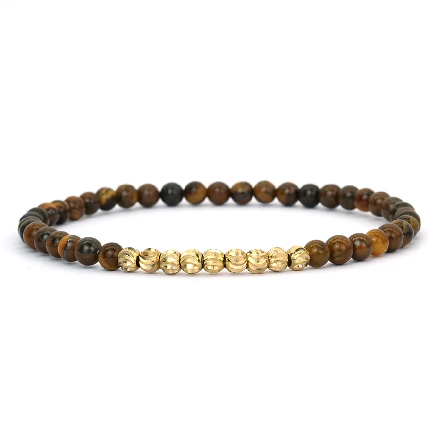 Noter Neues Herren-Strang-Armband, umweltfreundliches Material, Laternenperlen, 4 mm, Tigeraugen, Lava, Meditation, Heilarmband – Detail 10
