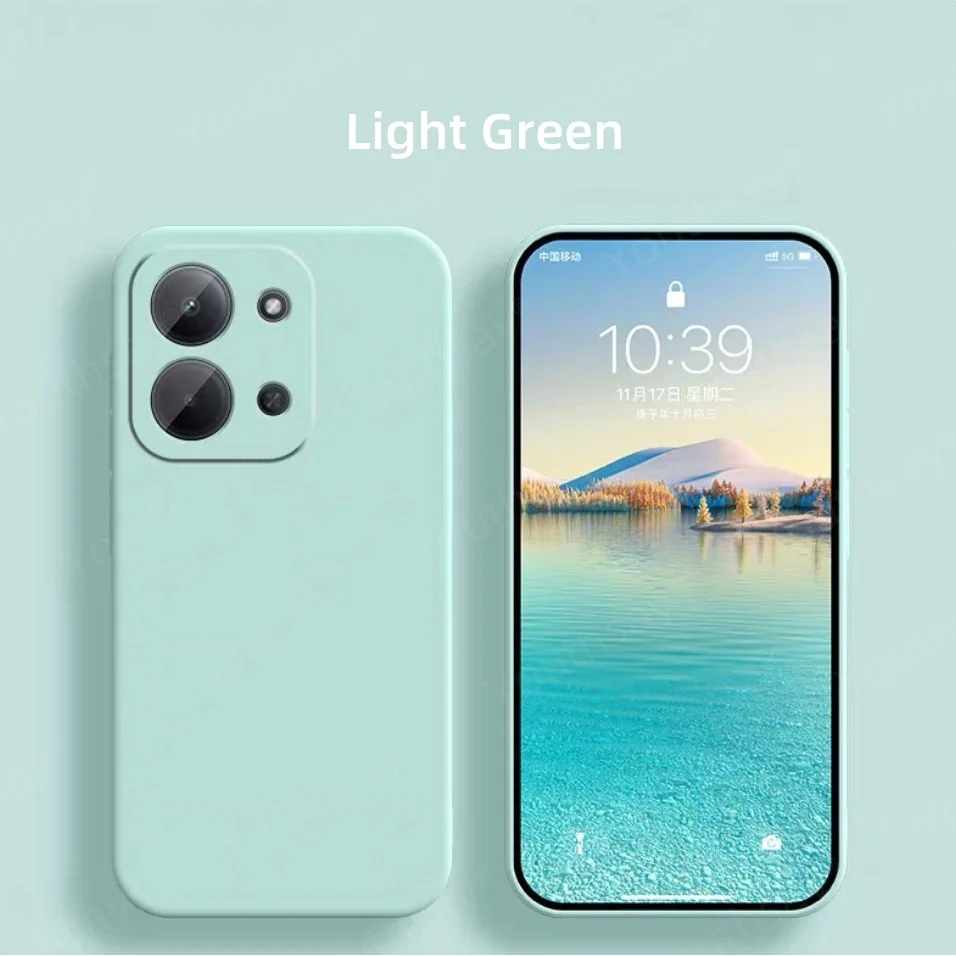 Luxury Soft Liquid Silicone Phone Case with Original TPU Back