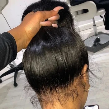 360 Full Lace Wig 30 40 Inch Bone Straight Human Hair Wigs 13x6 Hd Transparent Lace Front Pre Plucked Brazilian Hair For Women 1