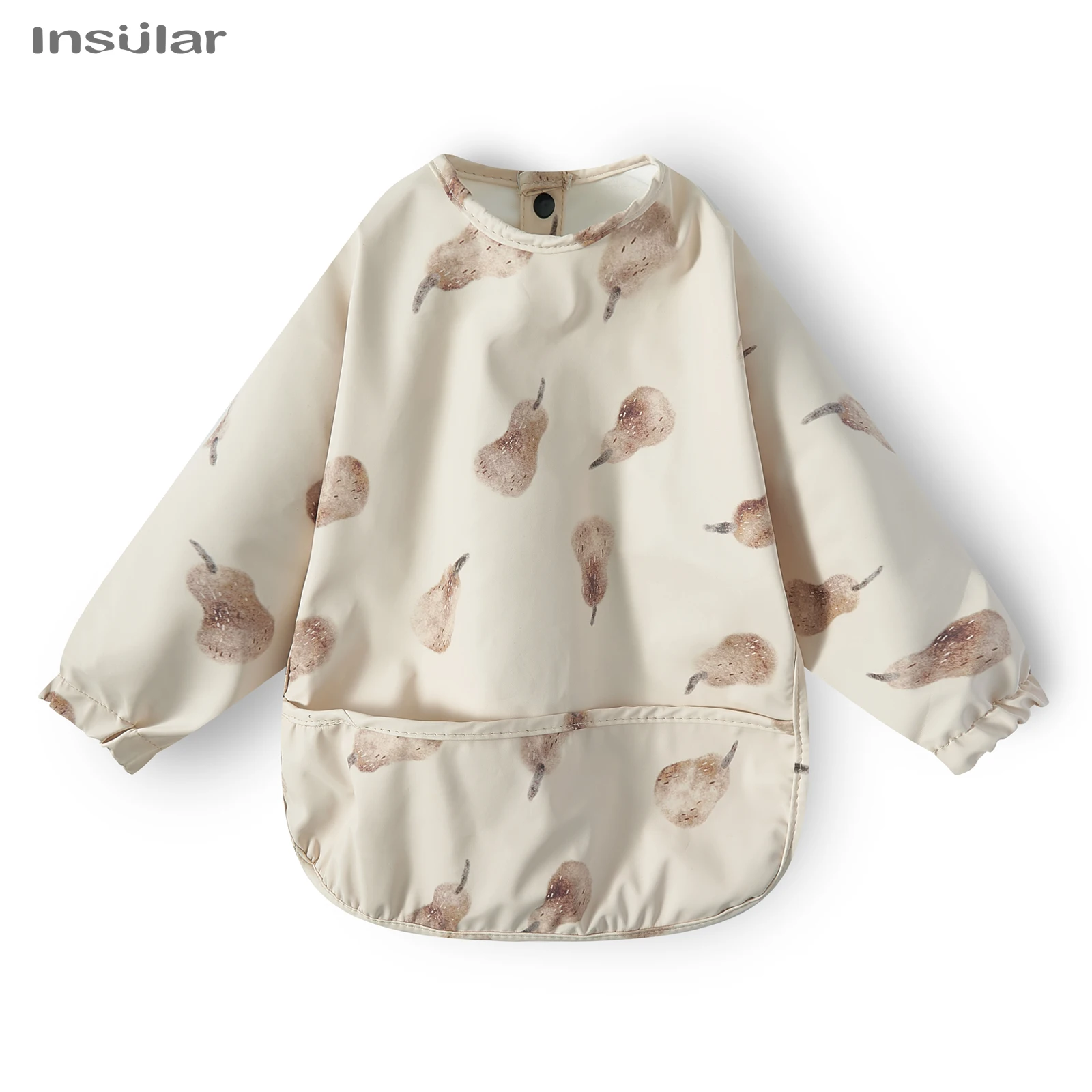 Waterproof Long Sleeve Baby Feeding Bib with Pocket
