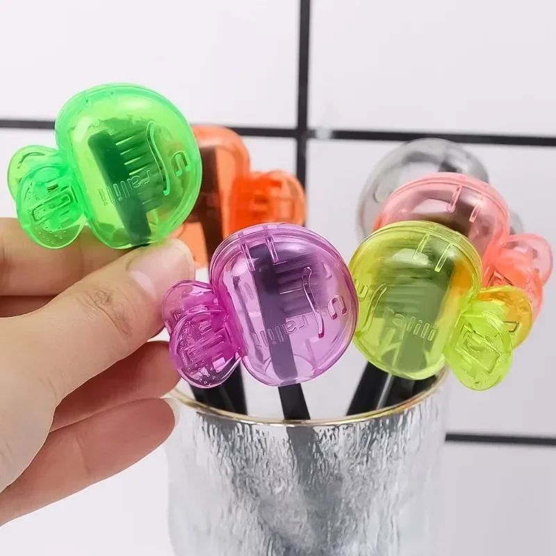 Toothbrush Head Cover Clips Plastic Dustproof Head Protector Cap 5/1PCS Portable Travel Hiking Camping Bathroom Accessories