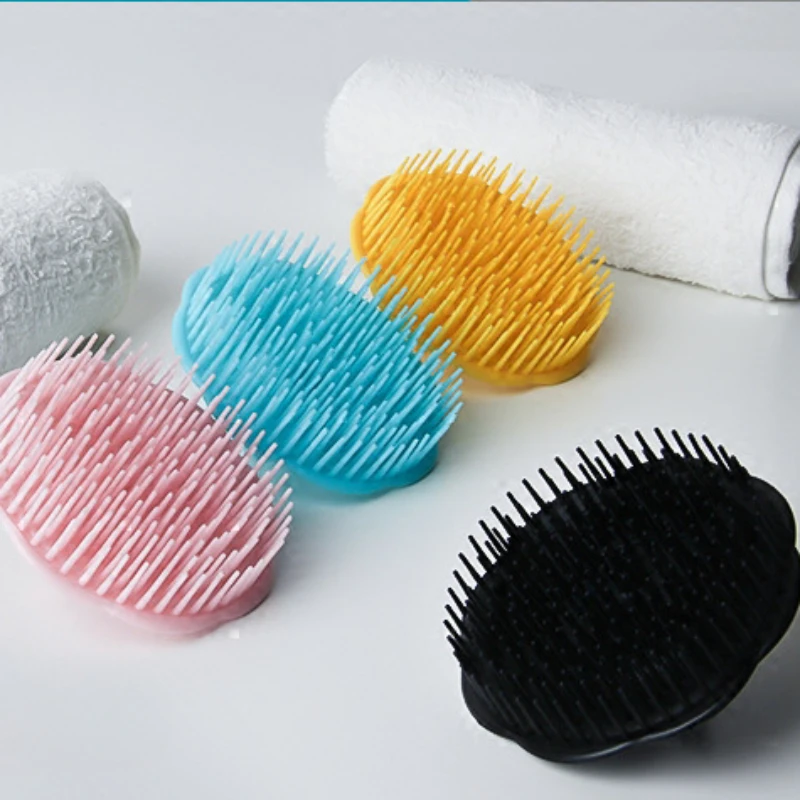 Multicolor Comb Scalp Massager Round Comb Women's Men's Shower Brush Scalp Shower Cleaning Hair Tool Brush