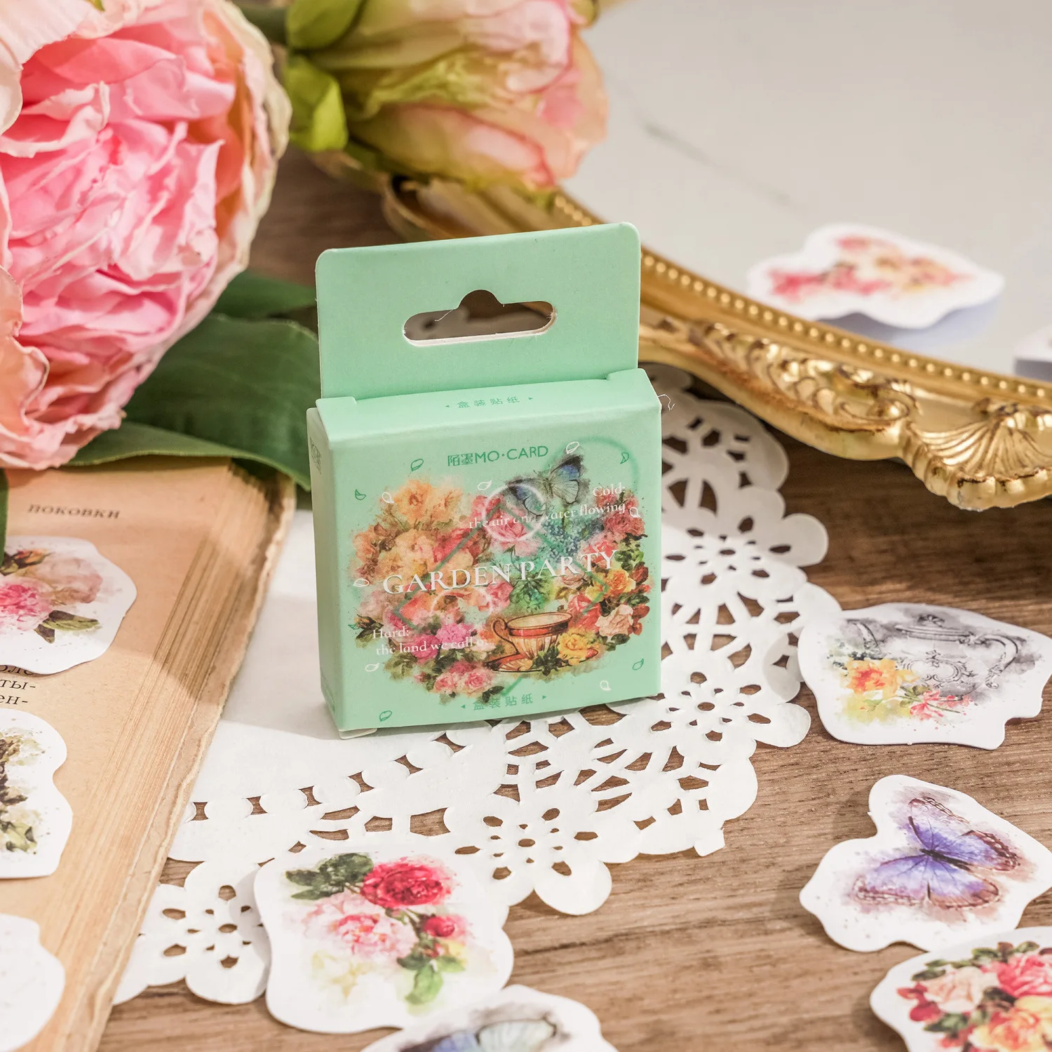 

45pcs/Box Cute Garden Party Plant Floral Decorative Stickers for Scrapbooking DIY Hand Account Diary Album Stationery