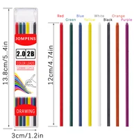 New 2.0mm Mechanical Pencil Set 6Color 2B Lead Refill Automatic Pencil Art Sketch Painting Office Writing Stationery Supplies 2