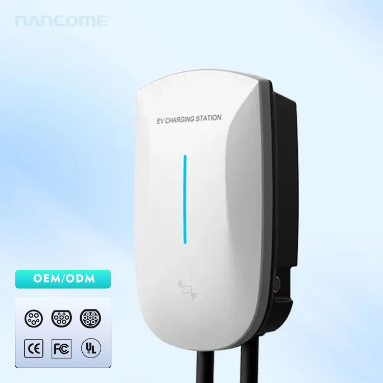 Carregador de parede EV com controle de aplicativos Estação de carregamento de 3 fases Wallbox de 22 kW Wifi para estação Home Charge