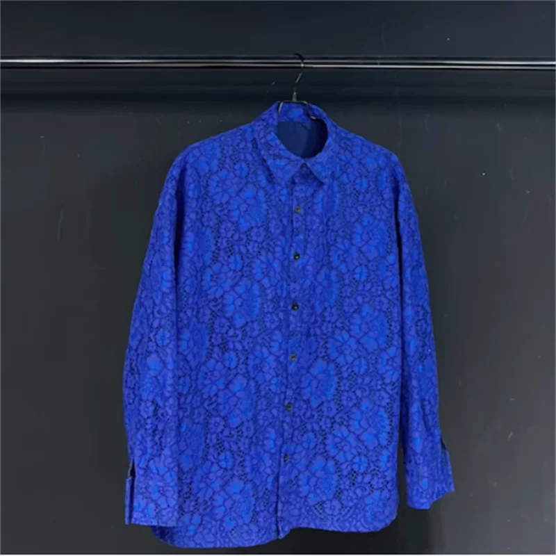 

2024 new royal blue purple retro lace loose sunscreen shirt jacket