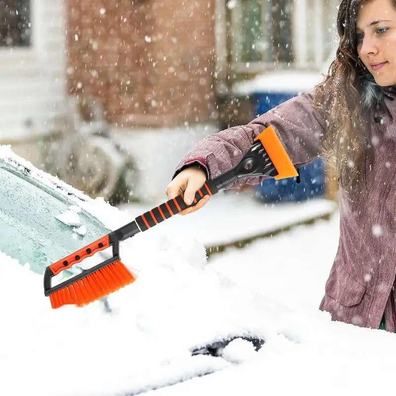 Car Snow Brush Extendable Anti-Rain Spray Cleaning Removal Scraper Winter Auto Brushes Windshield Deicer Remover Wash Defroster