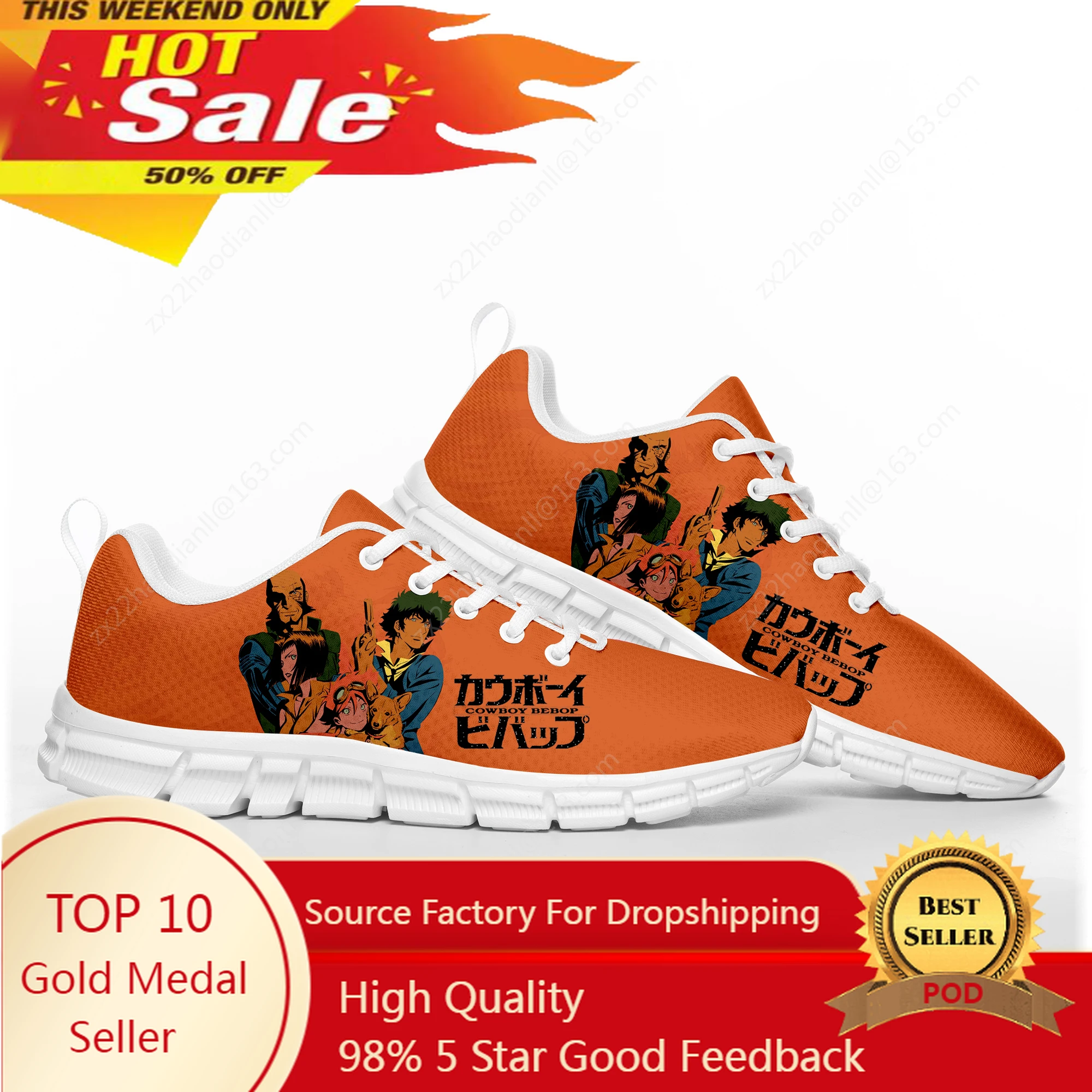 Anime Manga Cartoon Cowboy Bebop Sports Shoes Mens Womens Teenager Kids Children Sneakers Custom Couple High Quality Shoes