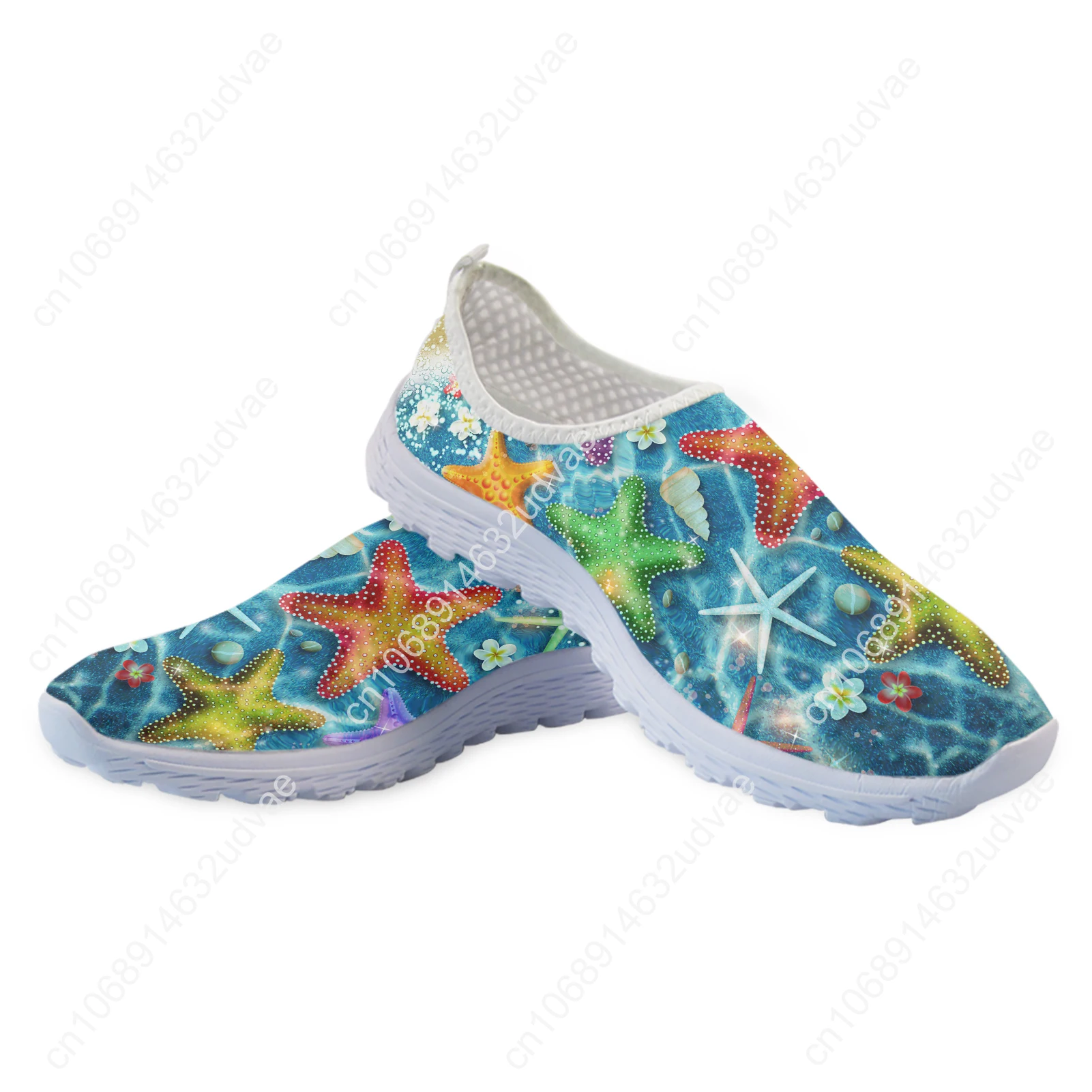 Fashion Undersea Starfish Print Lightweight Leisure Shoes New Women's Slip On Shoes Comfort Casual Sneakers Zapatos