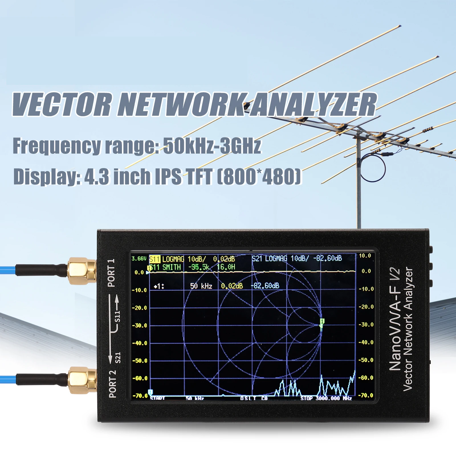 NanoVNA Vector Network Analyzer 50KHz-900MHz Standing Waves