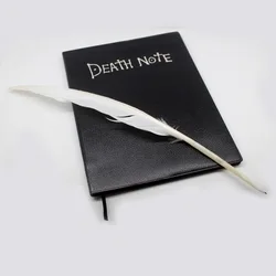 Leather Journal and Feather Pen Set - Anime - Inspired Art Writing Notebook (Laptop)