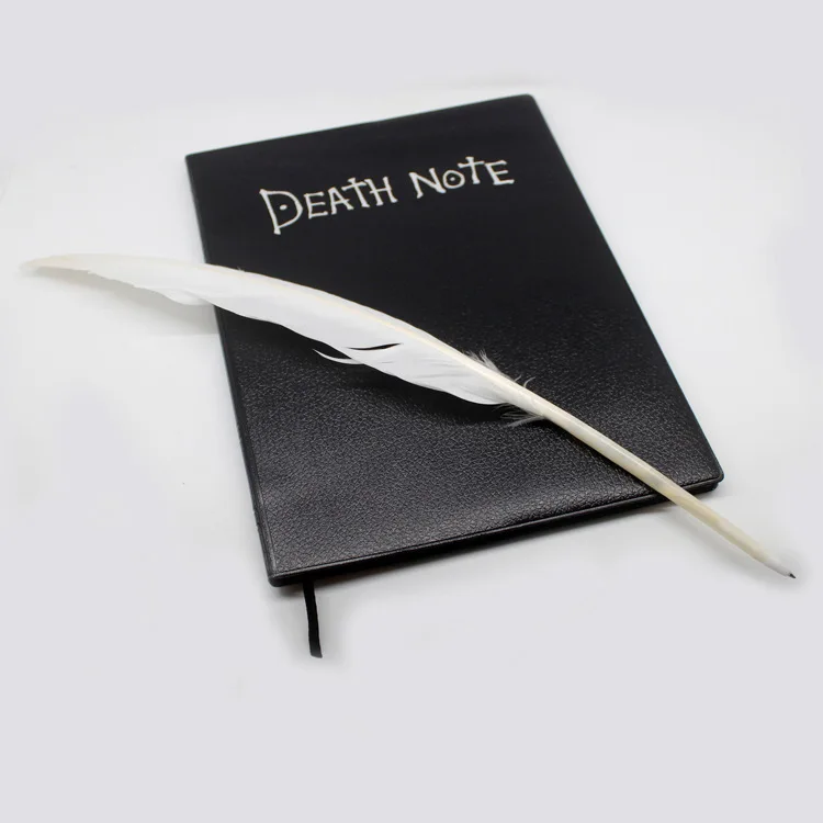 Set di quaderni Anime Death Note Diario in pelle e penna con piume Animazione Diario di scrittura artistica Blocco note Death Note