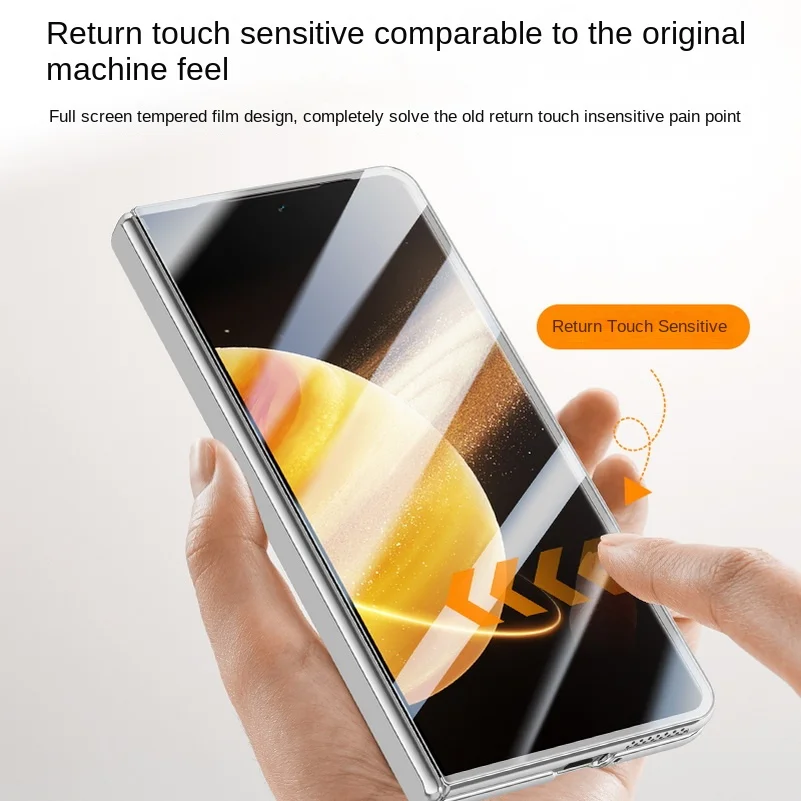 MagSafe Magnetic Transparent Privacy Screen Tempered Glass Protector with Spring Hinged Back Cover