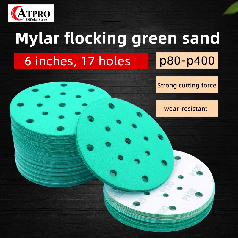 Sanding Discs Sandpaper Set Polish Sand Paper Sandpaper Tools Sander Pads for 6-inch Round Abrasive Polish Automotive Plaster