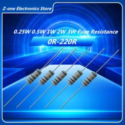 0.25W 0.5W 1W 2W 3W Wire Fuse Wirewound Resistor Fuse Resistance 0.1 0.15 0.22 0.3 0.47 0.5 1 1.5 2.2 3.3 4.7 5.1 10 20 47 10R