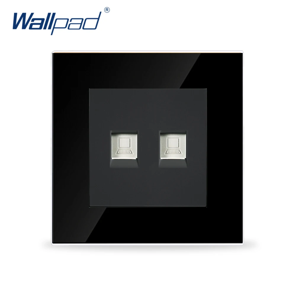 Enhanced Product Title: 
Premium CAT7 Dual Data Socket with Elegant Acrylic Glass Frame (White, Black, Gold)