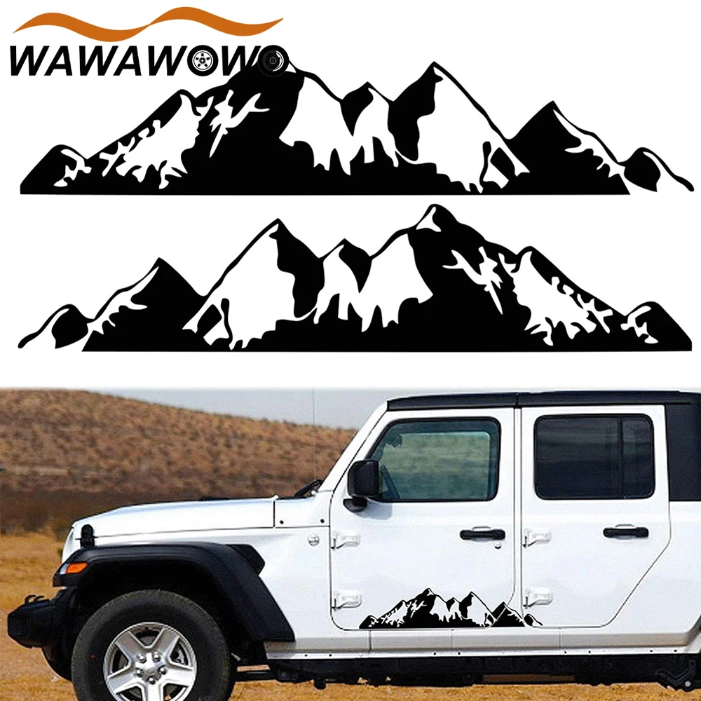 1PairPersonalityHighQualityCarStickerReflectiveMountainDecal