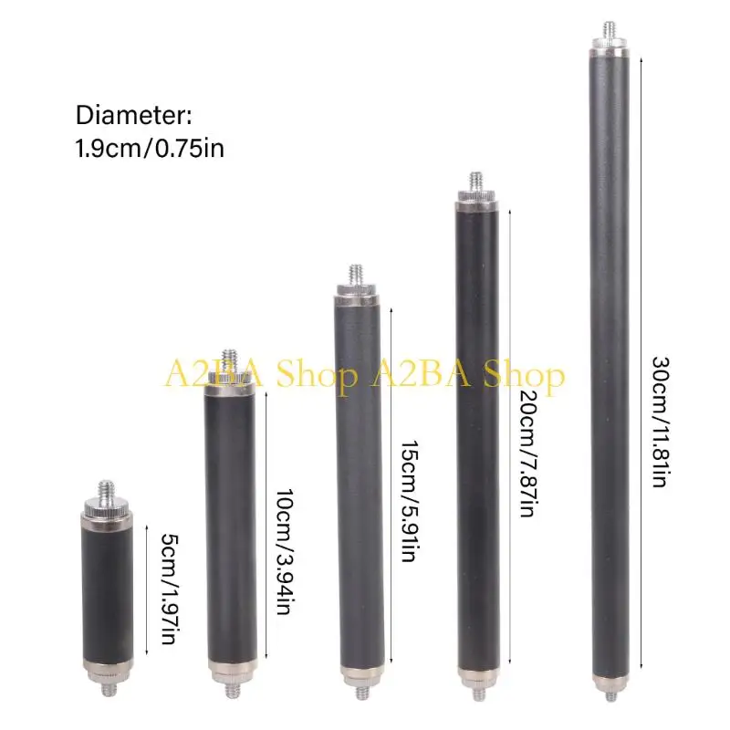 A2BA 삼각대 라이트 스탠드용 조정 가능한 10-30cm 3 In 1 철 1/4인치 카메라 마운트 로드