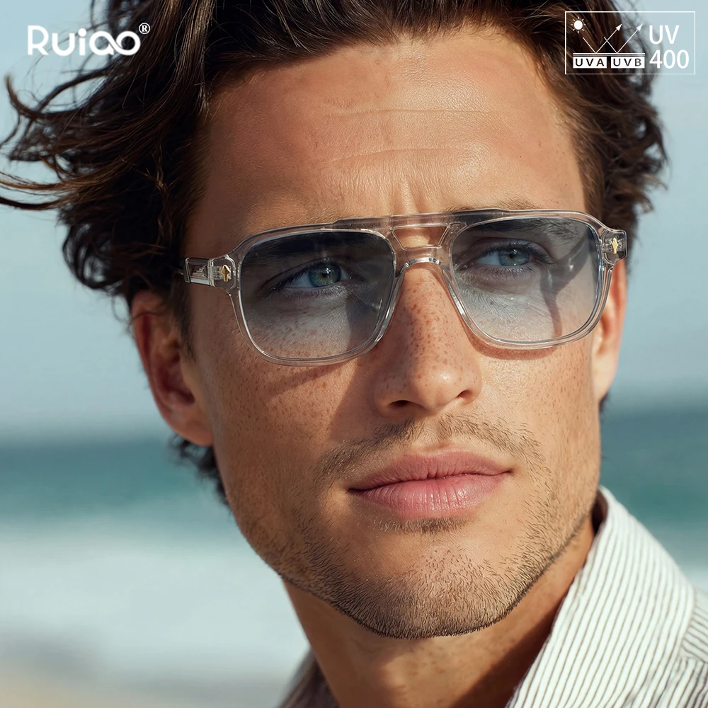 Vintage Transparent Frame Unisex Sunglasses with UV400 Protection – Luxury Designer Style