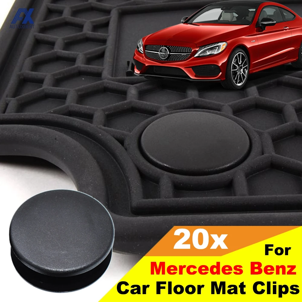 20pcs Car Floor Mat Clips For Mercedes Benz Fastener Carpet Holders Fixing Grips Clamps Retainer