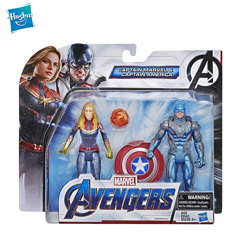 

Avengers Marvel Endgame Captain America and Captain Marvel 2-Pack Characters from Marvel Cinematic Universe MCU Movies