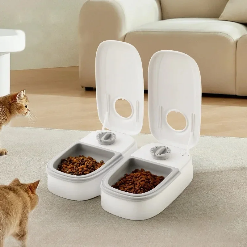 Feeder, automatic feeder for cats and dogs with timer, pet feeder, BPA-free feeding bowl, suitable for dry food, wet food