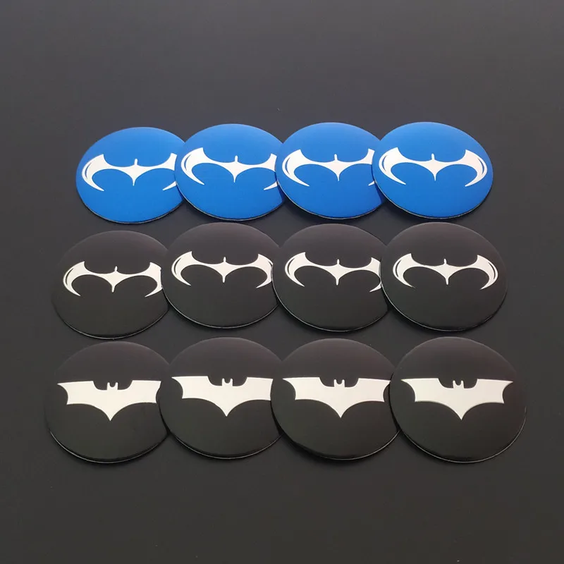 56Mm Bat Logo Car Wheel Center Hub Badge Sticker Decalcomania Cover Adatto Per Accessori Auto Automobili Car-Styling