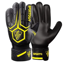 Elite Performance Youth Goalkeeper Gloves - Breathable 4mm Latex with Fingersave Protection - 10 (Yellow)