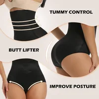 Culotte shaper taille haute pour femme, culotte de contrôle du ventre ventre amincissant le corps shaperwear sous-vêtements slip 3