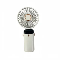 Compact Foldable USB Fan with Adjustable Speeds and Phone Stand Functionality (White fan)