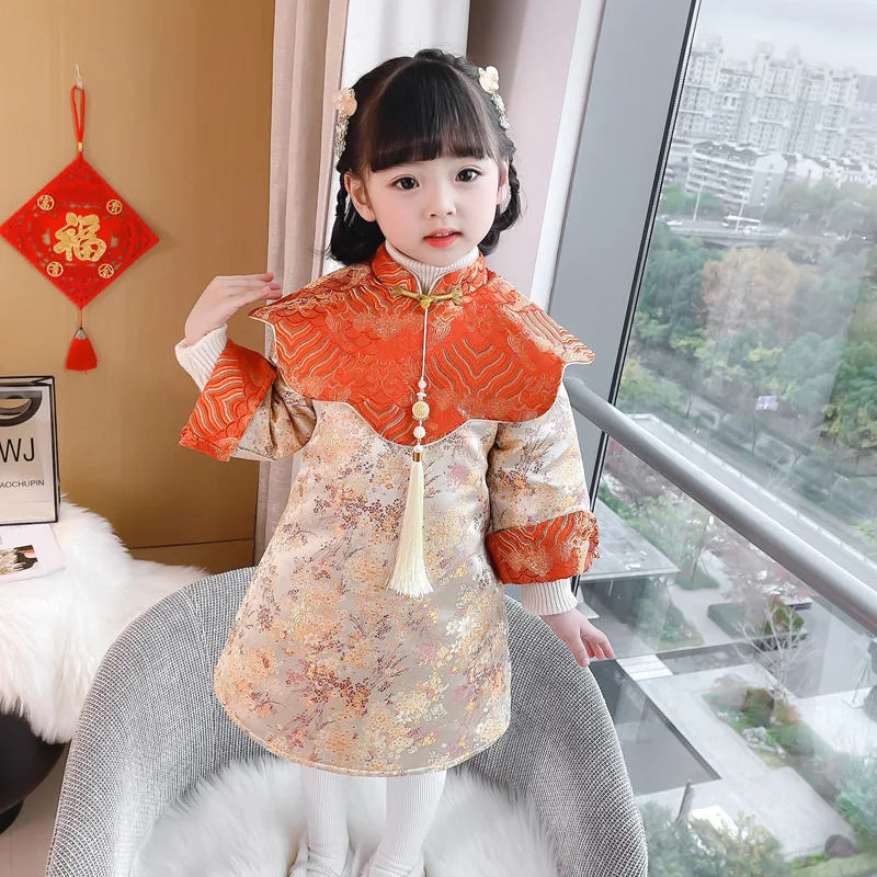 Dropship Girls Chinese Hanfu; Champagne Tang Suit; Thickened