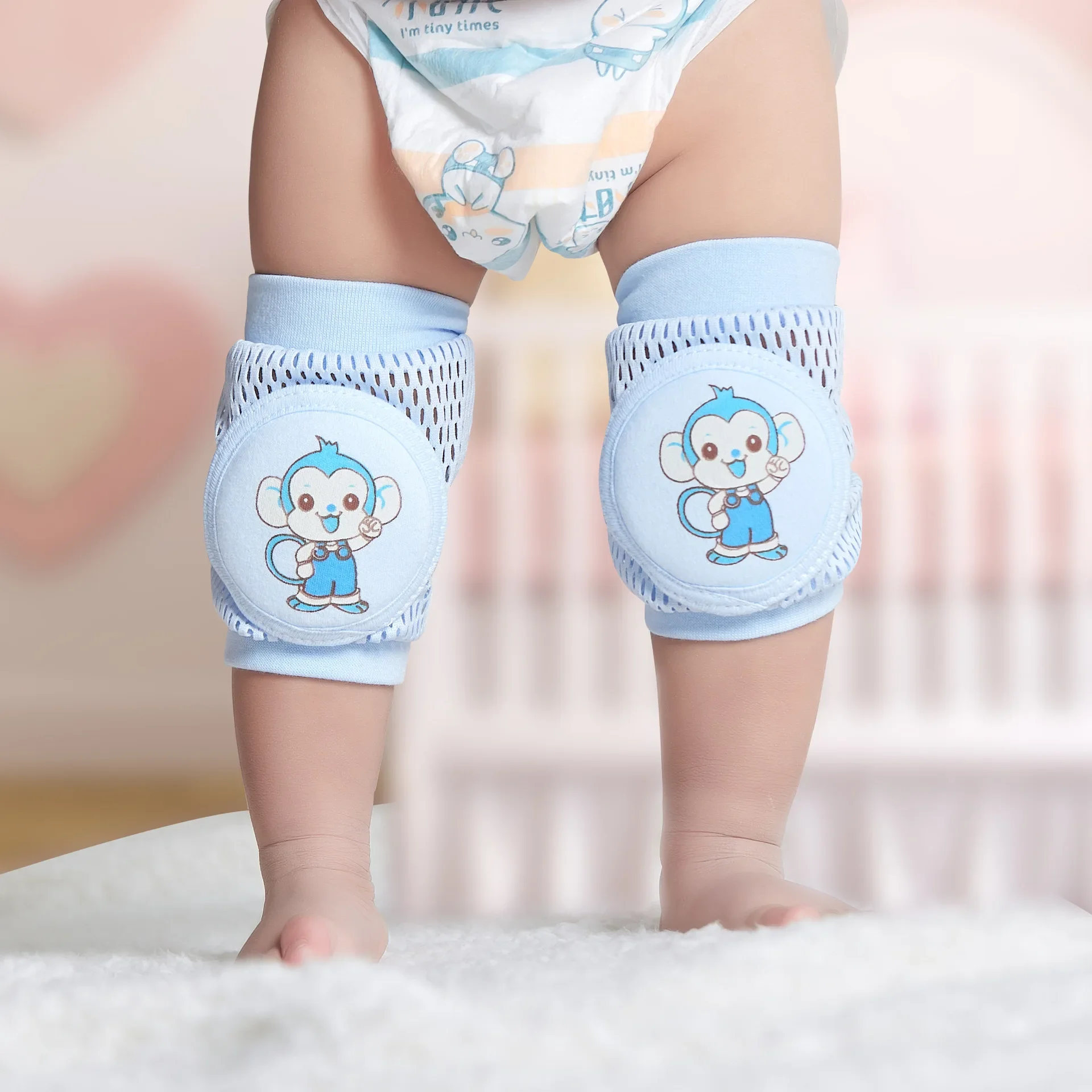Baby Knee Pads Kids Girl Boy Crawling Elbow Toddlers Baby Knee Pads Safety Mesh Kneepad Protector Leg Warmer Cushion Legging Infants Children