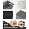 Baskets for Organizing Plastic Storage Bins With Bamboo Lids Small Shelf Basket Container for Organizing Shelves Desktop 3