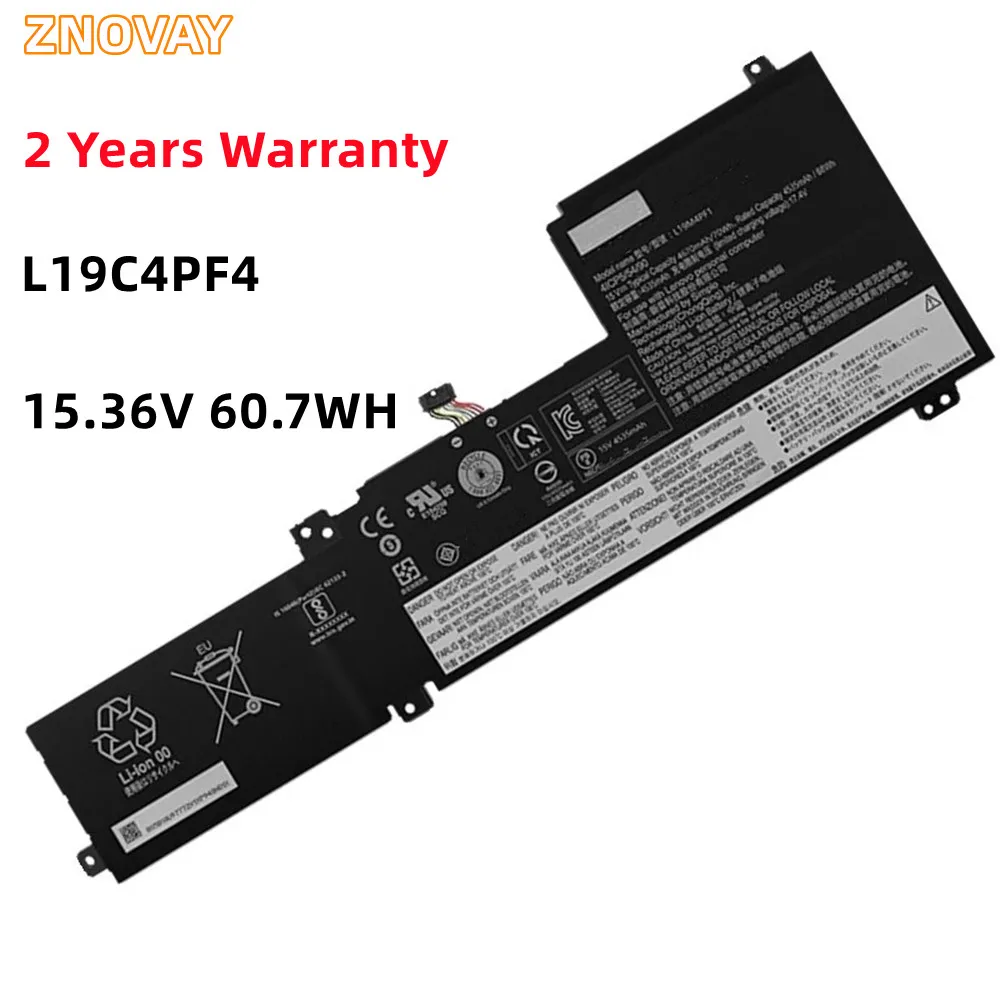 

Аккумулятор для ноутбука Lenovo Ideapad Yoga Slim 7-14IIL05 7-14ARE05, 15,36 в, Вт/ч, L19M4PF4 L19D4PF4 L19C4PF4 5B10W65297