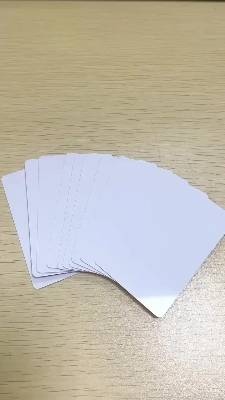 20PCS Vuoto Pianura Bianco CR80 Inkjet PVC Carta Di - Foto 5