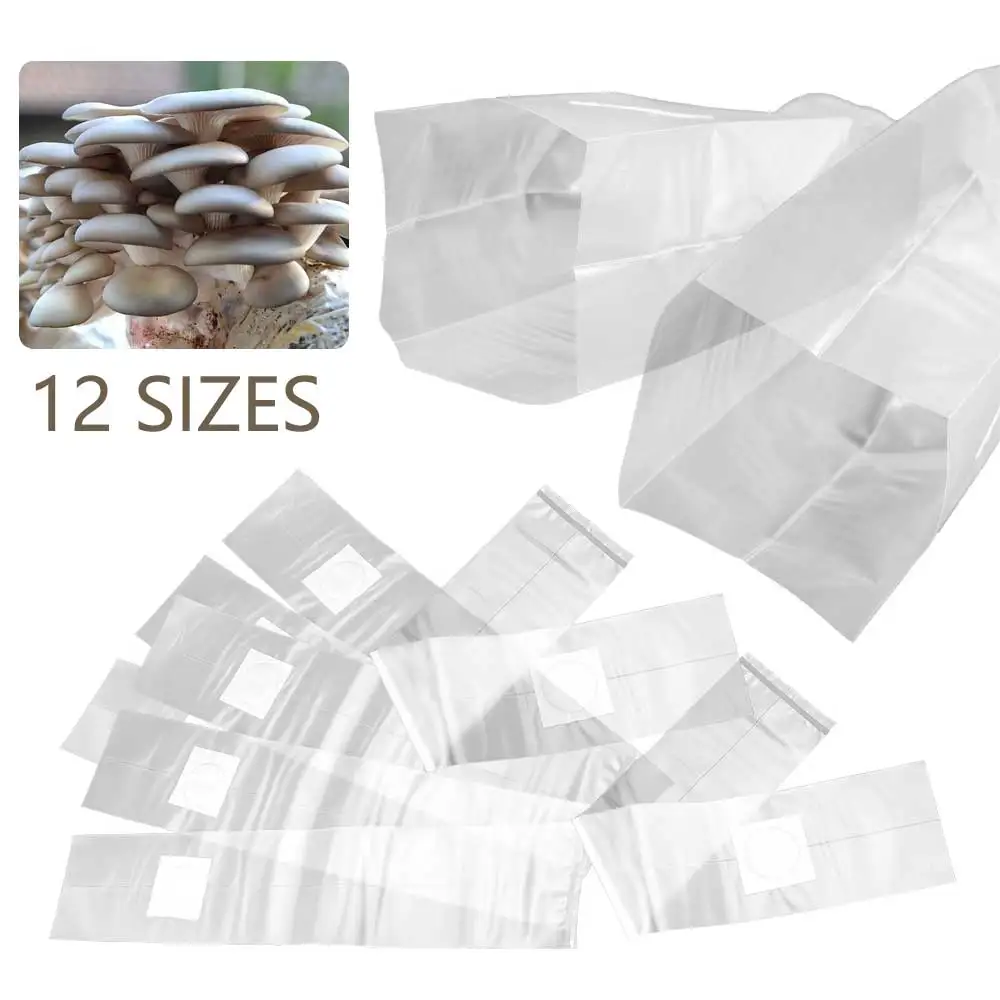 

5-100PCS PVC Mushroom Spawn Grow Bag High Temperature Plastic Planting Nursery Containers Supplies Growing Planting Bags Tool