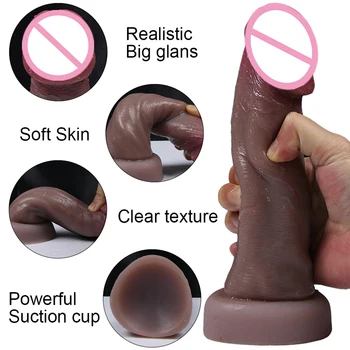 Realistic Dildo Huge Glans With Suction Cup Vagina Anal Sex Toys For Woman Men Fake Dick Gag Big Penis Butt Plug Erotic SexyShop 4