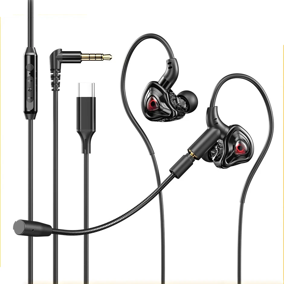 EARDECO HD Mic Wired Gaming Earbuds with Bass Boost and Noise Reduction